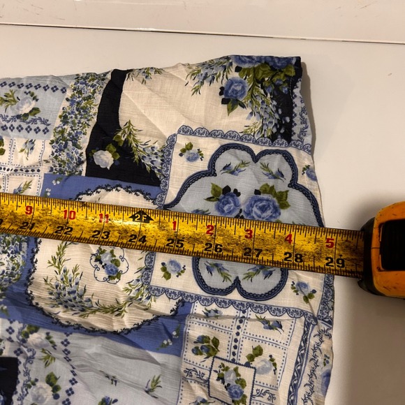 Abercrombie & Fitch Floral Patchwork Mini Dress XSP Resort Boho Whimsical 70s - Picture 7 of 10